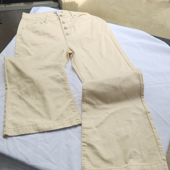 And Now This Cream Wide-Leg Pants - Picture 1 of 8